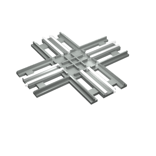 Vehicle Track, Train, 12V Tapered Crossing