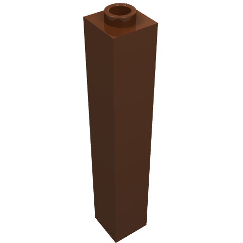 Brick 1 x 1 x 5 with Blocked Open or Hollow Stud