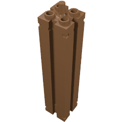 Support 2 x 2 x 8 with Grooves, Smooth On All Sides, Top Peg