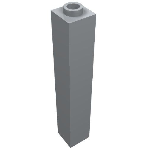 Brick 1 x 1 x 5 with Blocked Open or Hollow Stud