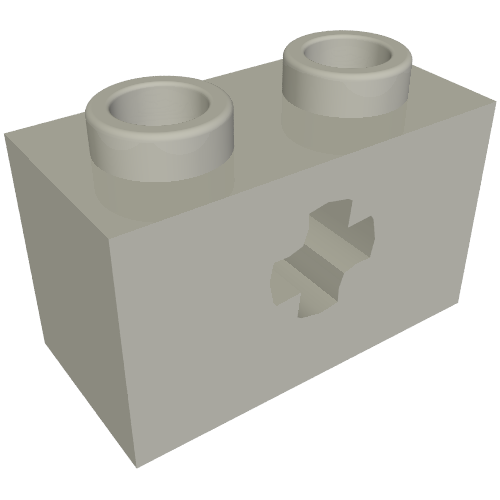 Technic Brick 1 x 2 with Axle Hole Type 2 [X Opening]