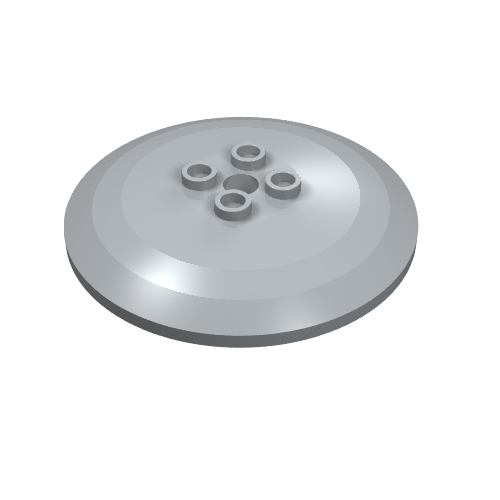 Dish 6 x 6 Inverted (Radar) with Hollow Studs