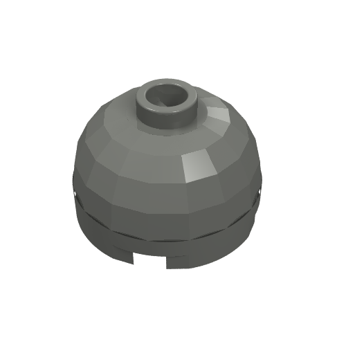 Brick Round 2 x 2 Dome Top, Blocked Open Stud, Bottom Axle Holder