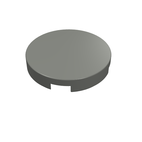 Tile Round 2 x 2 with Bottom Cross