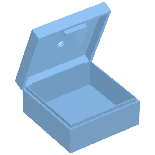 Box 3.5 x 3.5 x 1.3 with Hinged Lid