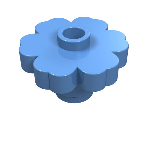 Plant, Flower 2 x 2 - Round [Open Stud]