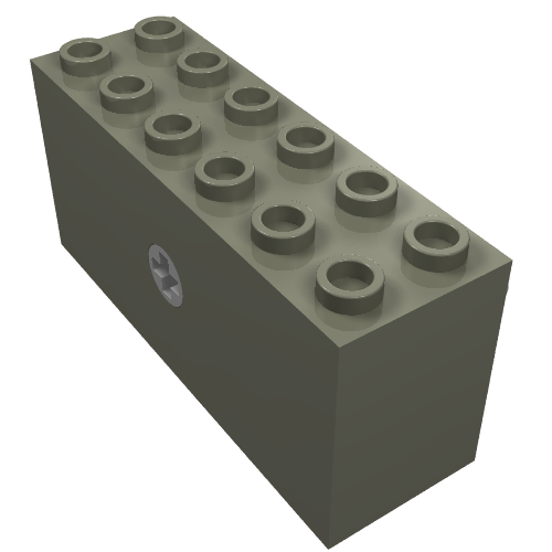 Motor Wind-Up 2 x 6 x 2 & 1/3 with Short Milky White Axle