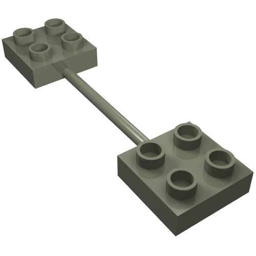 Duplo Bar with 2 x 2 Plates on Both Ends