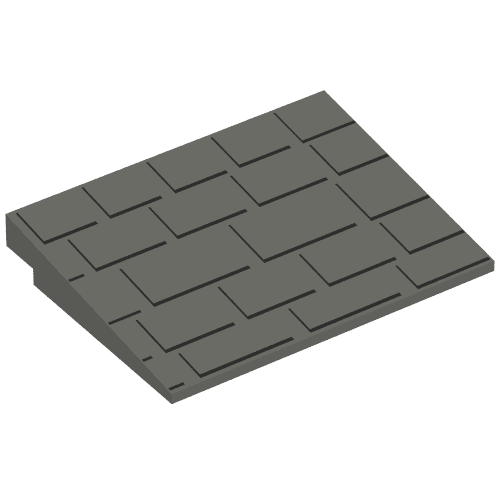 Slope 10° 6 x 8 with Shingled Roof Print