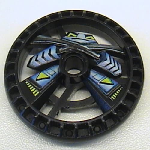 Technic Disc 5 x 5 Notched, Ninja Print