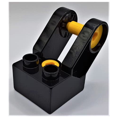 Duplo Toolo Brick 2 x 2 with Angled Bracket with Forks and 2 Screws