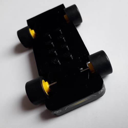 Vehicle Base, Fast Food Racer 4 x 10, Yellow Wheels and Black Tires