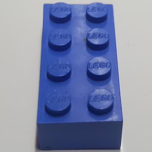 Brick 2 x 4 with Old Logo on Studs and without Cross Supports