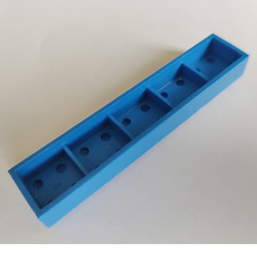 Brick 2 x 10 without Bottom Tubes, with Cross Supports