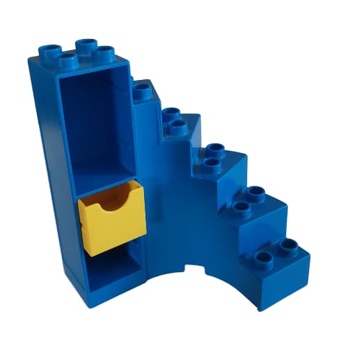 Duplo Staircase, Curved with Drawer Slots