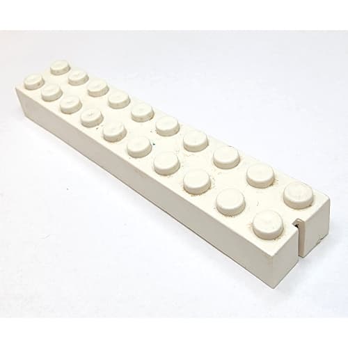 Brick 2 x 10 without Bottom Tubes, 1 End Slot