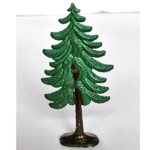 Plant, Tree Flat Pine painted with solid base (1950's version)