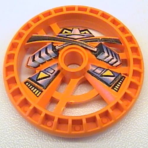 Technic Disc 5 x 5 Notched, Ninja Print