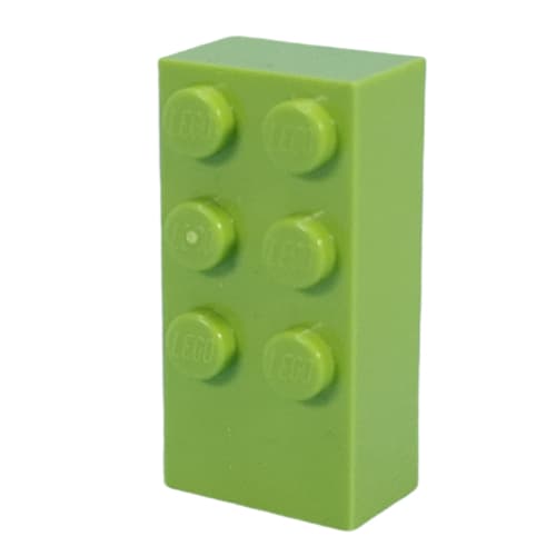 Braille Brick 2 x 4 with 6 Studs ⠿