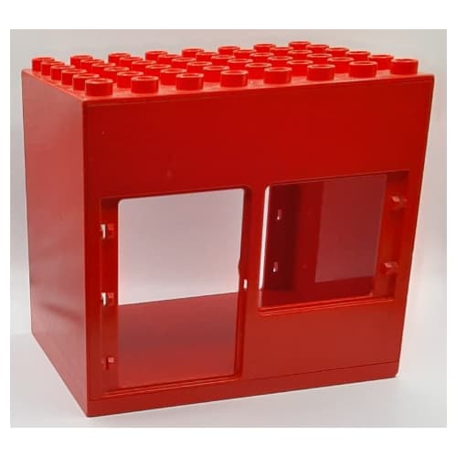 Duplo Building 6 x 8 x 6 with Front Door and Window and Rear Double Door Openings [Plain]