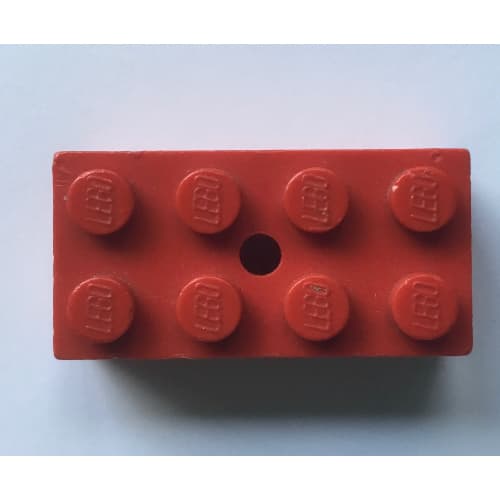 Brick 2 x 4 without Cross Supports, with Hole in Top