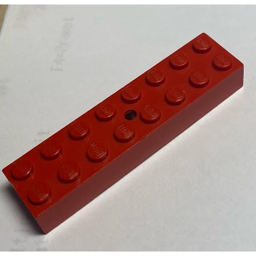 Brick 2 x 8 with Top Center Hole