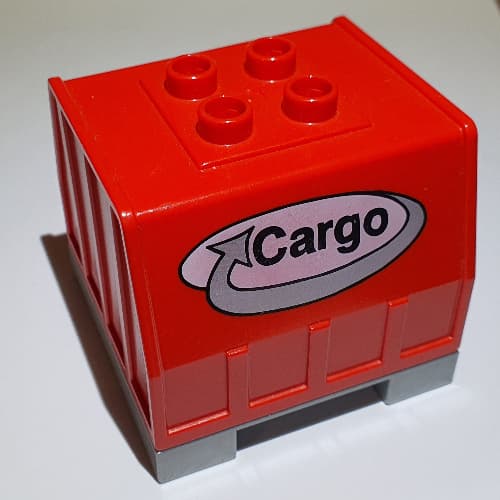 Duplo Train, Intelligent Train Freight Container with Sound and Cargo Logo Print