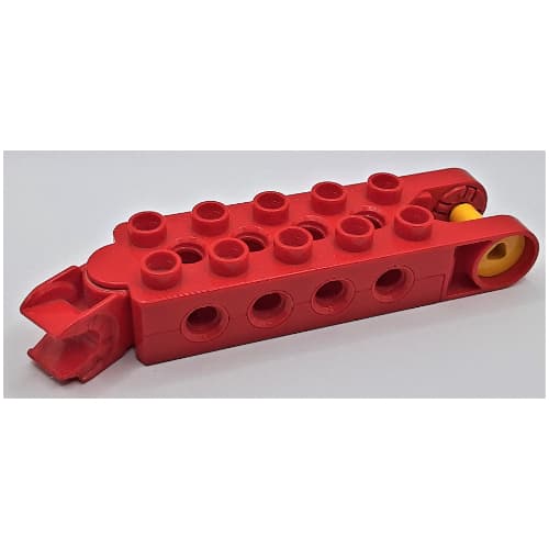 Duplo Toolo Brick 2 x 5 with 8 Side Screw Sockets, Swivel Bracket End and Clip End