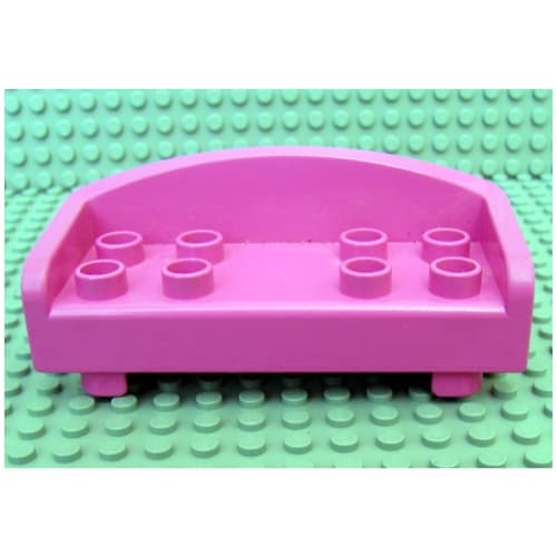 Duplo Couch / Sofa with Rounded Back and Eight Studs