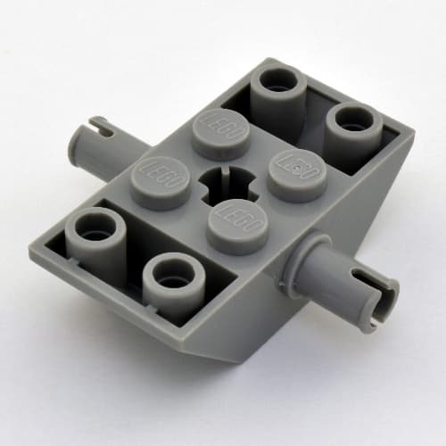 Slope Inverted 45° 4 x 2 Double with Pins and Axle Hole Type 2 [X Opening]