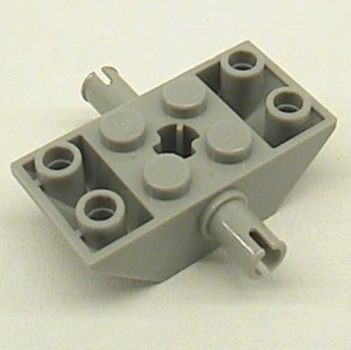 Slope Inverted 45° 4 x 2 Double with Pins and Axle Hole Type 2 [X Opening]
