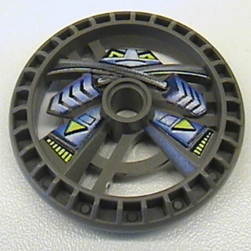 Technic Disc 5 x 5 Notched, Ninja Print