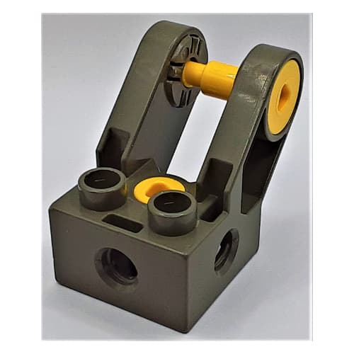 Duplo Toolo Brick 2 x 2 with Angled Bracket with Forks and Two Screws, Holes at Side