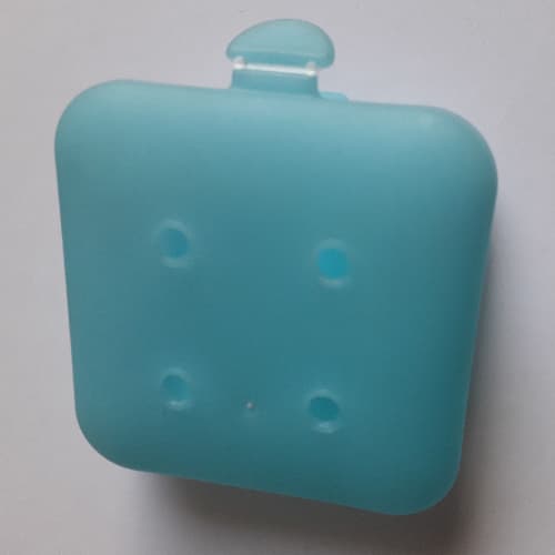 Clikits Container Box, Square with 2 x 2 Holes Arrangement - Hinged