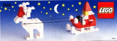 Santa on Sleigh with Reindeer