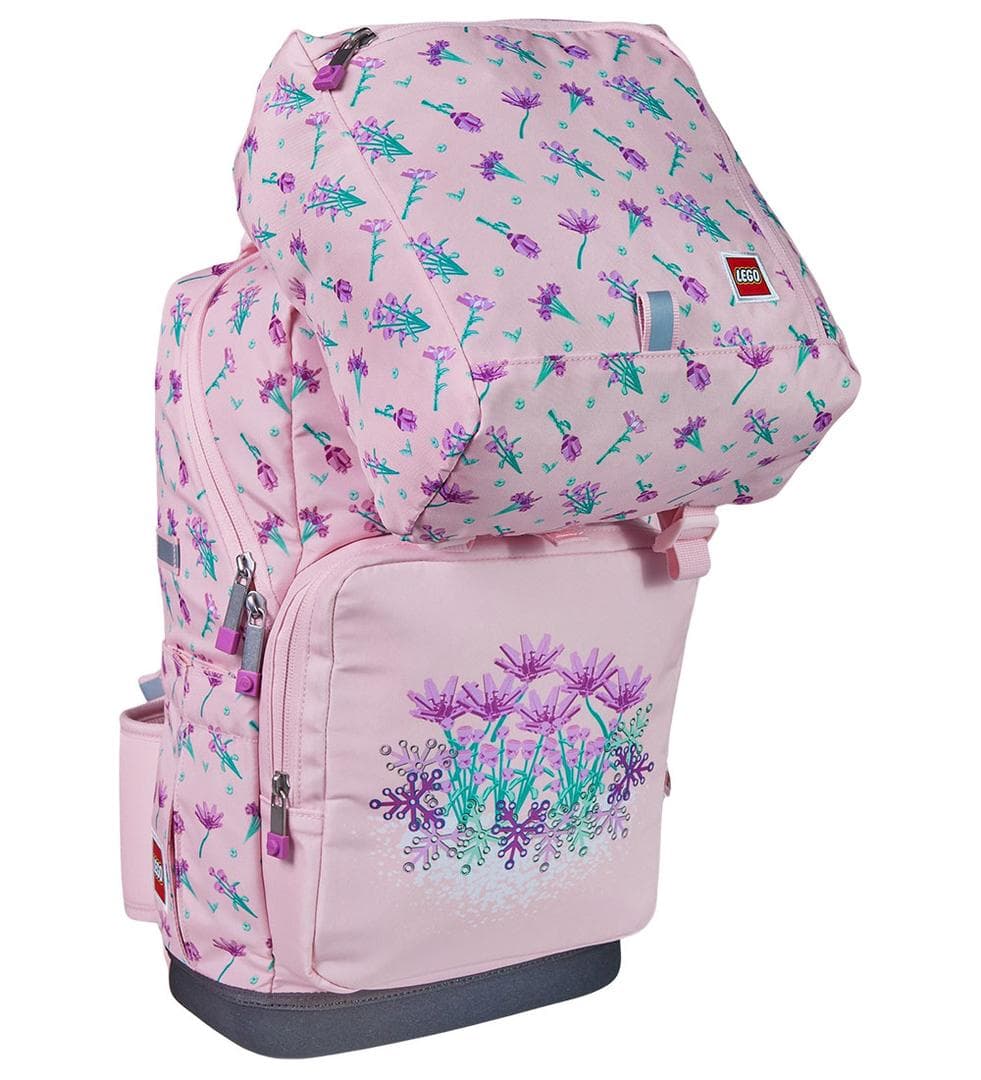 Flowers Backpack with Gym Bag