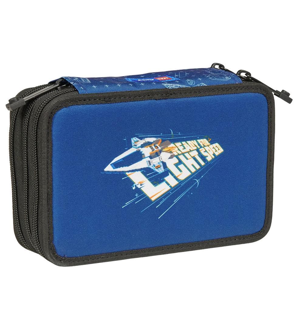 City Space Explorer 3-Layered Pencil Case with Pencils