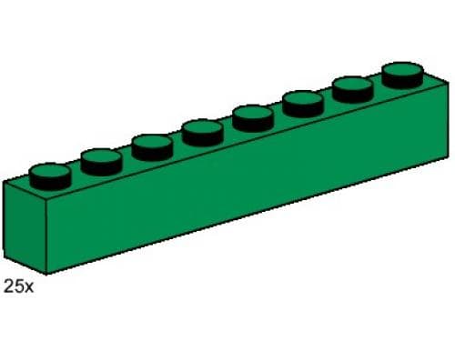 1 x 8 Dark Green Bricks