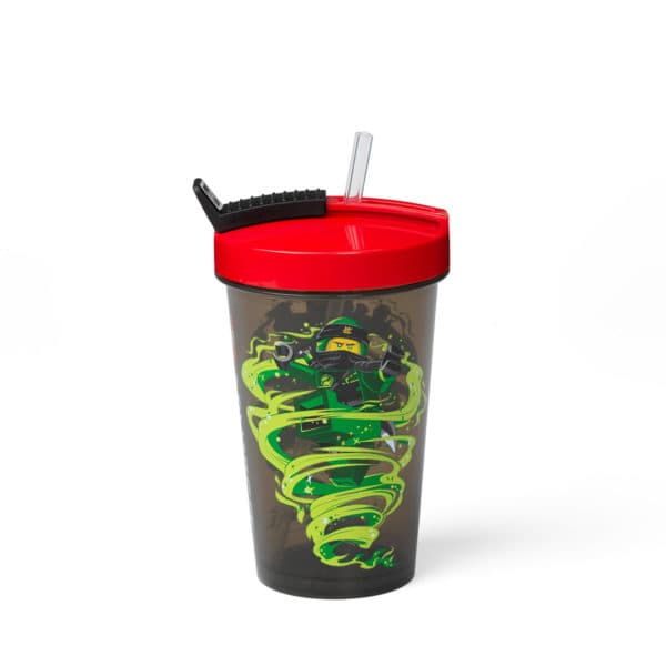 Ninjago Tumbler with Straw (Red Lid)