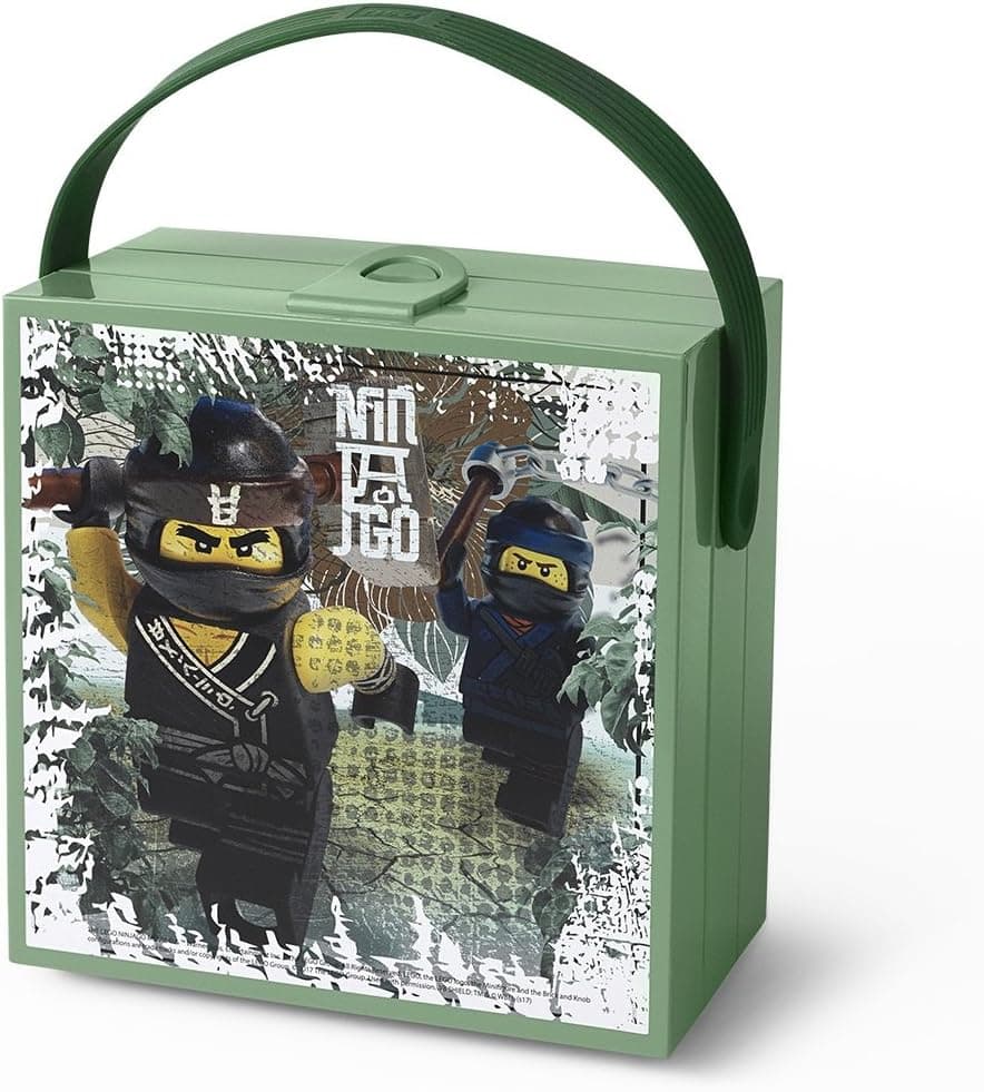 Ninjago Lunch Box with Handle - Sand Green