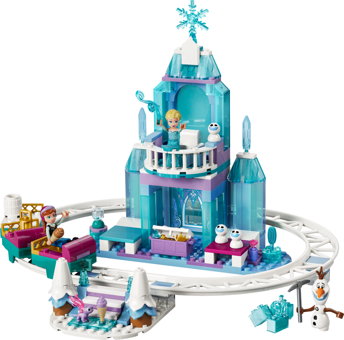 Elsa's Ice Castle & Snow Ride Adventure