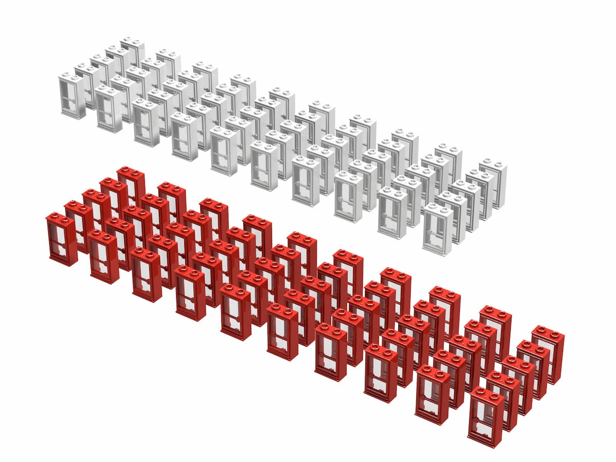 1 x 2 x 3 Doors Refill, Red or White