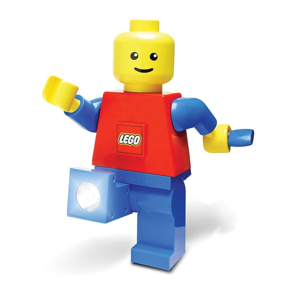 Minifigure Dynamo Flashlight with Blue Torso, Red Arms and Red Legs