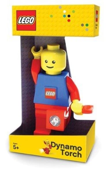 Minifigure Dynamo Flashlight with Blue Torso, Red Arms and Red Legs