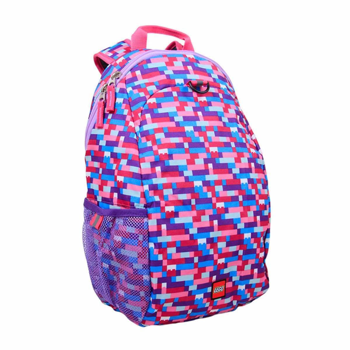 Brick Print Heritage Backpack (Pink/Purple)