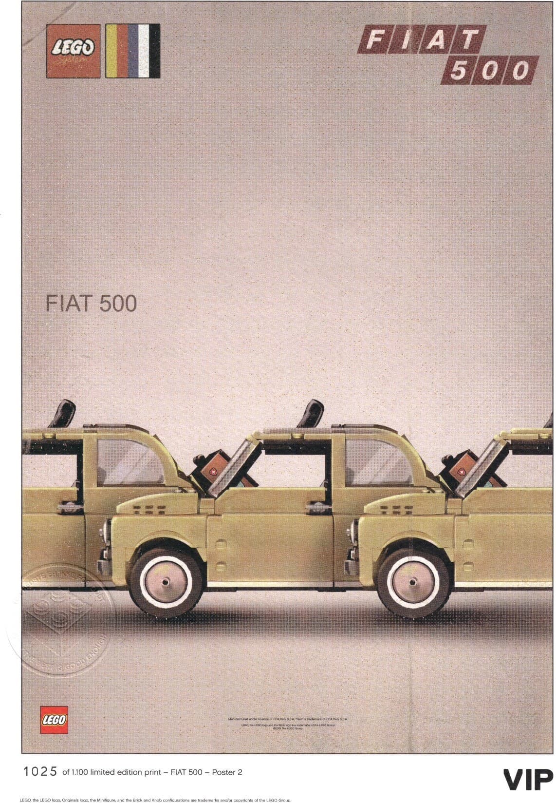 Fiat Art Print: "Three Cars"