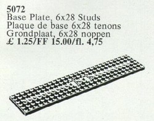 Wagonplate, 6 x 28 Studs