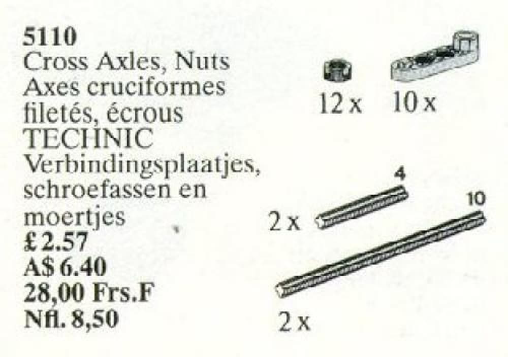 Cross Axles, Nuts