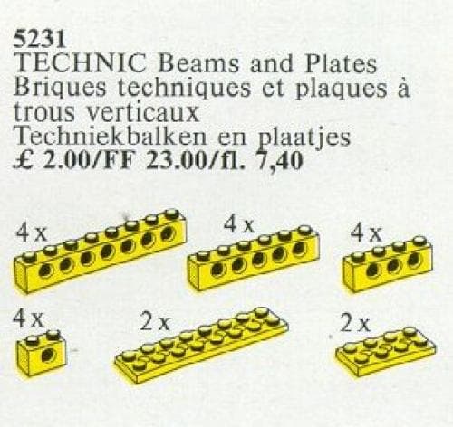 TECHNIC Beams and Plates [Yellow]