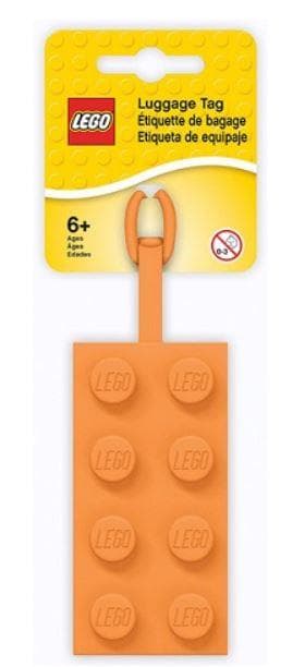 Orange Brick Luggage Tag
